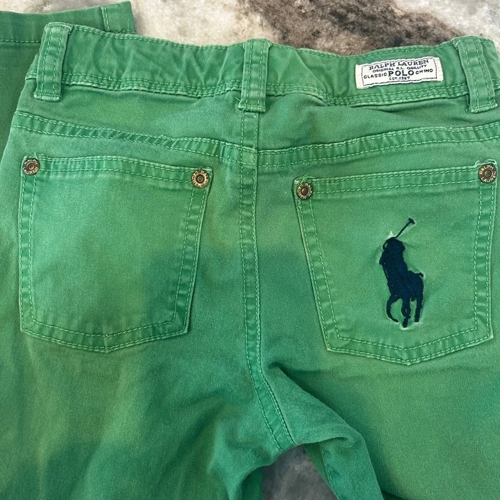 Ralph Lauren Kids' Green Jeans size 6 slight wear GUC